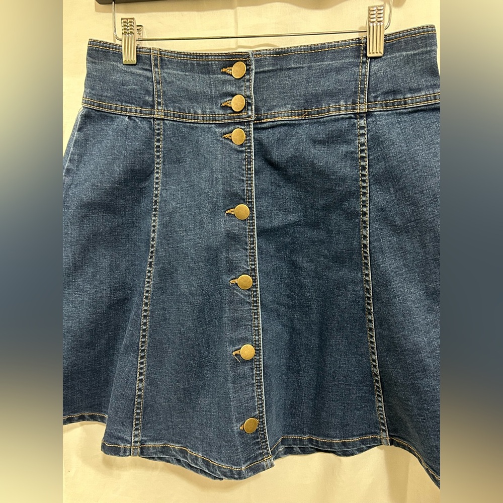 Draper James - Blue Denim Skater Skirt - Picture 3 of 11